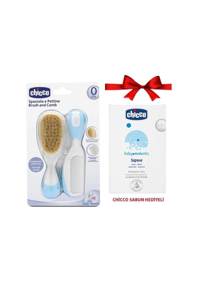 Chicco Fırça ve Tarak Seti Mavi + Sabun