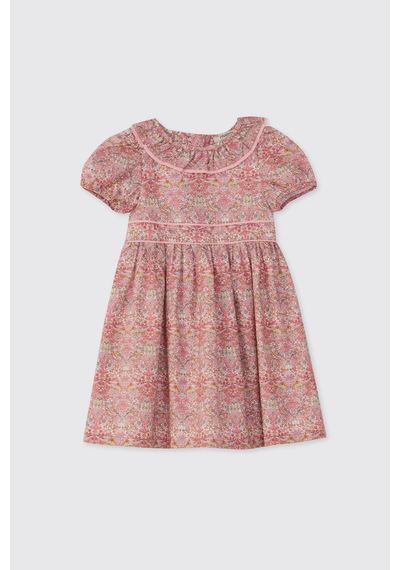 Panço Liberty Kumaş Kız Çocuk Elbise 5621gk26002 Pembe