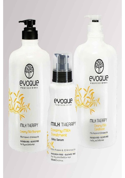 Evoque Sülfatsız Şampuan 1 L + Saç Kremi 1 L + Saç Serumu 125 ML