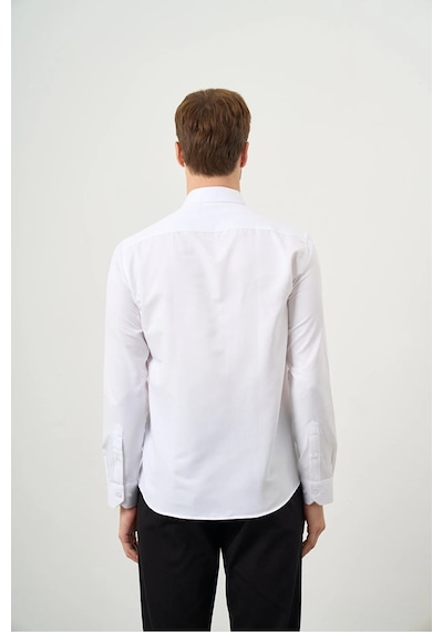 Morven Erkek Beyaz Slim Fit Düğmeli Yaka Gömlek Beyaz Morven Erkek Beyaz Slim Fit Düğmeli Yaka Gömlek Beyaz