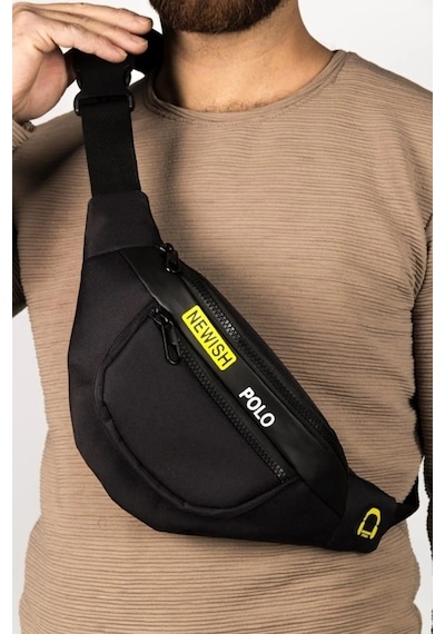 Strong Bag Strong Unisex Çok Fonksiyonlu Omuz Ve Bel Çantası , Günlük Göğüs Çantası , Body Bag Np610 Siyah