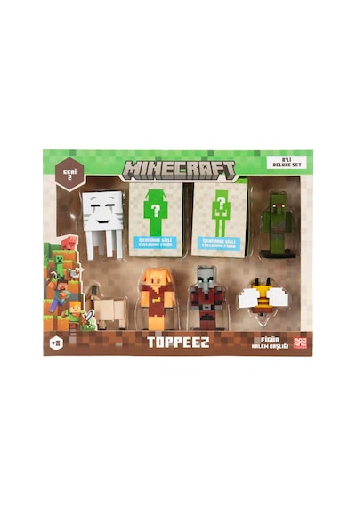 Minecraft 3d Toppeez Deluxe 8 Li Figür Seti 1