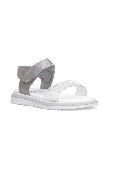 Elit Şa-f-036-25y Filet Kız Çocuk Düz Sandalet Gümüş Gümüş
