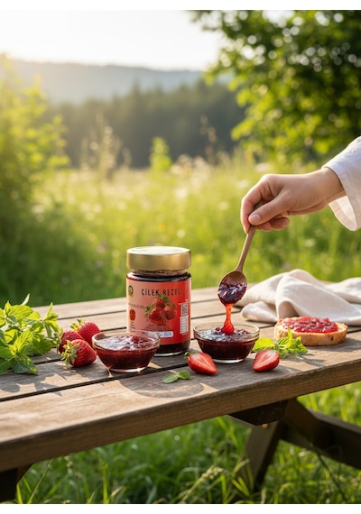 400 Gr %65 Meyveli Doğal Çilek Reçeli