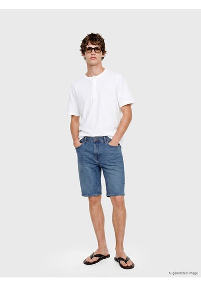 Lcw Jeans İndigo Süper Skinny Fit Erkek Jean Şort