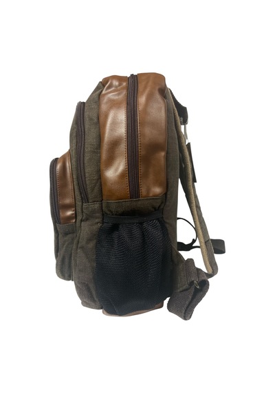 Old Cotton Cargo Kaliteli Siyah Vintage Salaş Baskılı Disayn Günlük Gezi Okul Sırt Çantası Revilla Bag 28x38cm Sarı