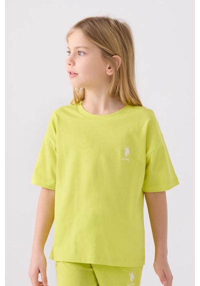 U.S. Polo Assn. U.s. Polo Assn Kız Çocuk Sarı Bermuda Takım Us1848-c-v43 Sarı