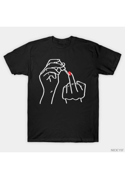 Tarzsokak Retro Komik Orta Parmak Tırnak Meme T-shirt Erkekler Kadınlar Için % 100% Pamuk T Shirt Kısa Çok Renkli