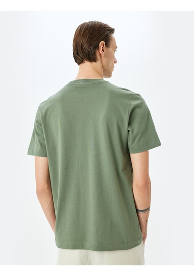 Koton Pamuklu Bisiklet Yaka Regular Fit Kısa Kollu Basic Tişört Green 5sam10099hk Yeşil