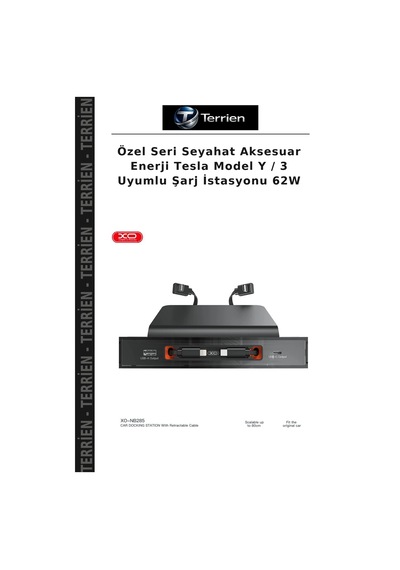 Özel Seri Seyahat Aksesuar Enerji Tesla Model Y / 3 Uyumlu Şarj İstasyonu 62w