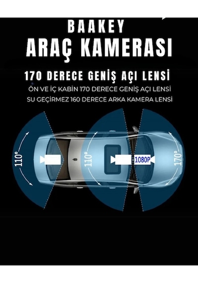 Cj Üç Kameralı Wi Fi Araç İçi Kamera - Gps Takip & G-sensor Özellikli Güvenlik Çözümü
