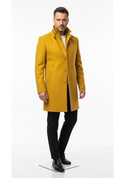 Plus Scorpion Erkek Slim Fit Kaşe Kaban Çıkarılabilir Ribanalı Fermuarlı Yaka, S Xxl HARDAL Plus Scorpion Erkek Slim Fit Kaşe Kaban Çıkarılabilir Ribanalı Fermuarlı Yaka, S Xxl HARDAL