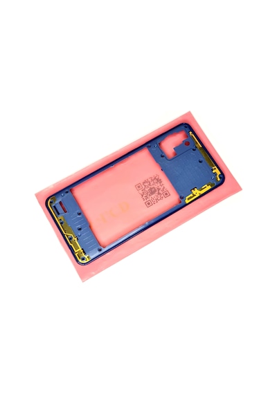 Samsung Galaxy A31 A315 Uyumlu Full Kasa Arka Kapak Batarya Kapağı - Mavi Çok Renkli