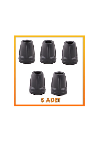 Herdegen Kanedyen Baston Lastik Ucu Siyah 5 Adet 18 MM