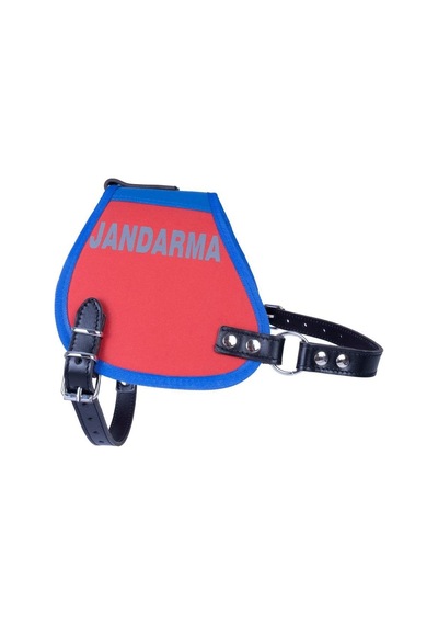 Doggie Görevli Köpek Jandarma Üniforma Göğüs Tasması Kırmızı 2.5 x 70-80 CM Kırmızı