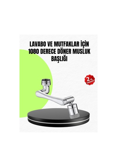 Ilkeshop 2 Modlu 1080 Dönebilen Musluk Başlığı Esnek 3 Eklemli Hareketli Tasarım