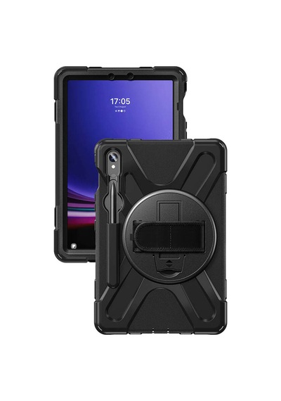Galaxy Uyumlu  Tab S9 Fe Nxxa Defender Tablet Silikon - Siyah Arka Kapak