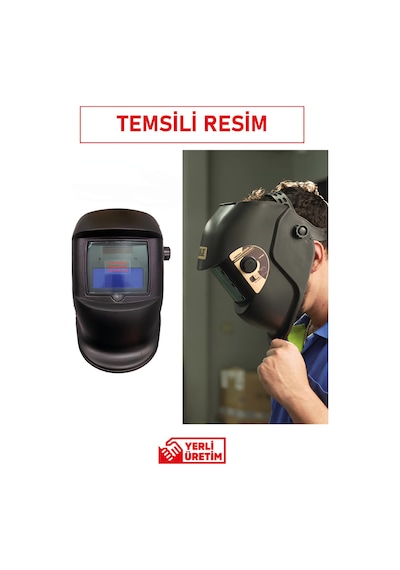 Güneş Enerjili Pilli Otomatik Kararan Kaynak Baş Maskesi Profesyonel Colormatik Koruma