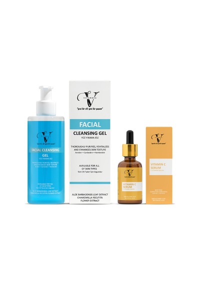 Vitanova ve Canlandırıcı Yüz Yıkama Jeli 250 ML + Vitamin C Serum 30 ML
