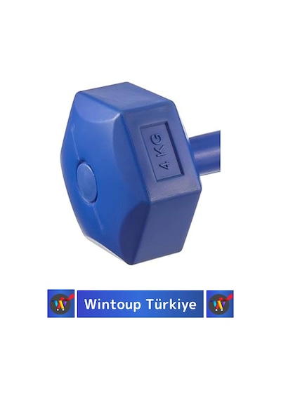 Premium Plastik Spor Egzersiz Fitness Vücut Geliştirme Pilates Ağırlık 4 Kg Dambıl Seti 2 Ad Dumbell