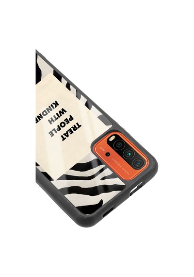 Xiaomi Redmi 9t Zebra Motto Tasarımlı Glossy Telefon Kılıfı Çok Renkli