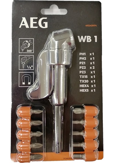 Aeg Vidalama Köşe Adaptörü Wb1 +10 Parça Uç