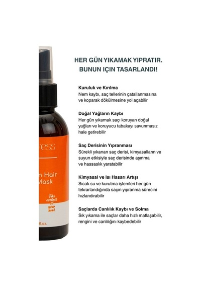 Louvess Argan Yağı Shea Butter Kafein Keratin Saç Bakım Maskesi 150 ML