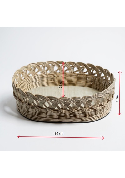 El Yapımı Doğal Rattan Sepet Ekmek Sepeti Meyve Sepeti Rattan0001 Bej