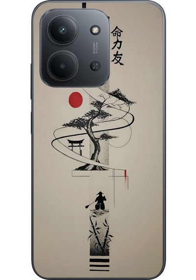 Redmi 15c Uyumlu Japon Felsefesi Baskılı Silikon Kılıf Renkli