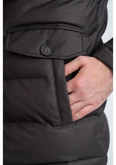 Yaka Kürklü Regular Fit Erkek Şime Mont