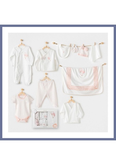 Bezos Ac25551 Newborn Set Pınk Baloons 10'lu Hastane Çıkışı Ekru Beden: 0-3 Ay Renk: Ekru Dlra