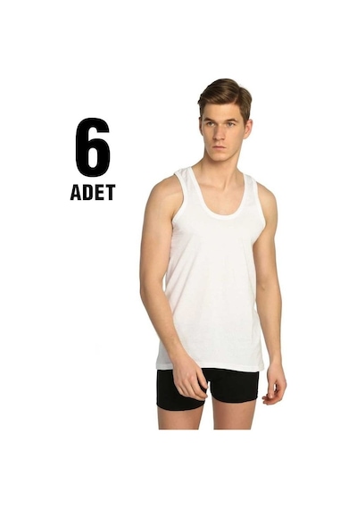 Tutku 360907562 Pamuklu Penye Erkek Atlet 6'lı Paket