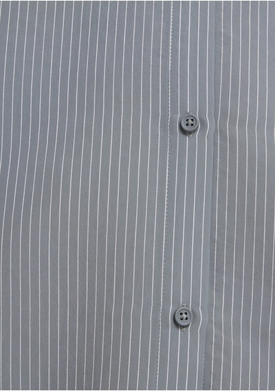 Mavi - Tencel Liyosel Karışımlı Çizgili Gömlek 1211374-88069 Yeşil