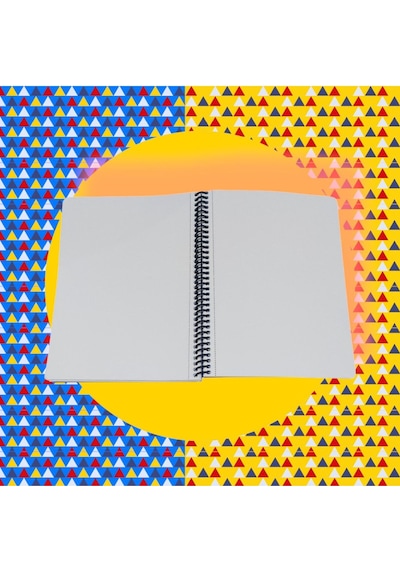 16x22 Cm 80 Yaprak Çizgisiz Plastik Kapak Telli Defter 60 Gram Beyaz Sayfa Pembe