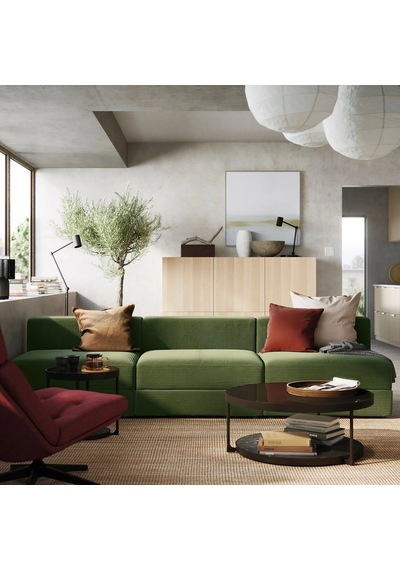 Ikea Sarı Lüks Kanepe - 4,5 Kişilik Kanepe