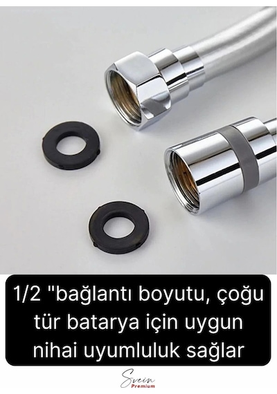 Gümüş Dayanıklı Esnek Kırılmaz Çatlamaz Patlamaz Sızdırmaz Pvc Banyo Duş Musluk Hortumu 1,5 Metre Çok Renkli