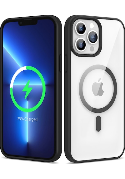 Zore Apple Uyumlu iPhone 13 Pro Max  Magsafe Wireless Şarj Özellikli Silikon Ege Kılıf-s Siyah
