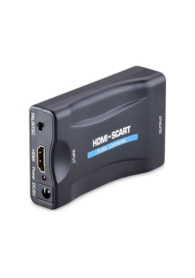 Ally 1080P Scart Hdmı Dönüştürücü Ses Video Adaptörü-Siyah-Siyah