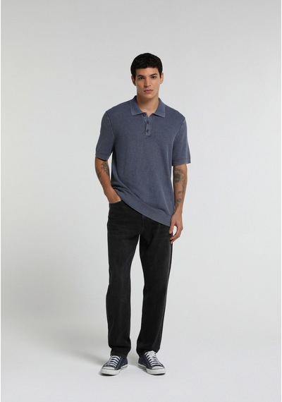 Colin's Colins Regular Fit Polo Yaka Düz Erkek Mavi Kısa Kol Kazak Cl1081015 Q1.v1 Inv İndigo
