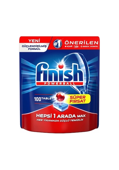 Finish Hepsi Bir Arada Bulaşık Makinesi Deterjanı 2 x 100 Tablet Finish Hepsi Bir Arada Bulaşık Makinesi Deterjanı 2 x 100 Tablet