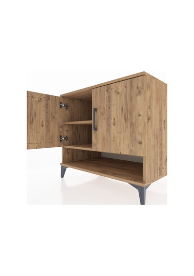 Kronos Şifonyer 2 Raflı 2 Kapaklı 88x59x80 Çam-çam Çam