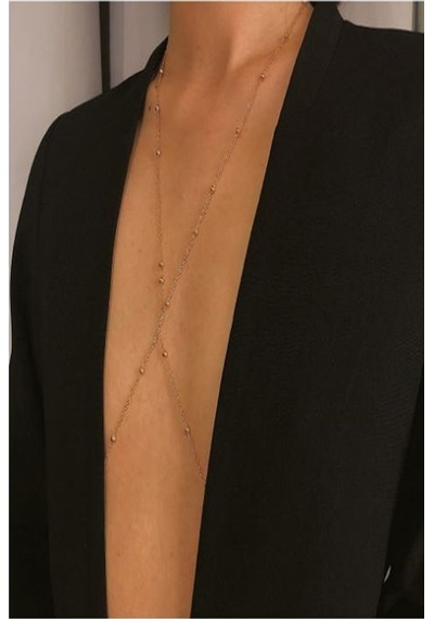 Kadın Mini Top Boncuklu Stylish Vücut Zinciri, Bel Zinciri, Vücut (448594947) Çok Renkli