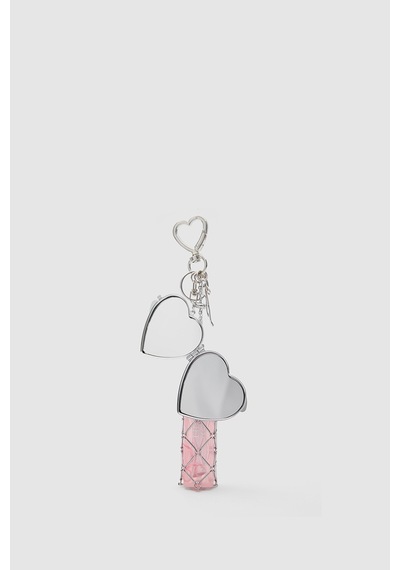 Shule Bags Lipstick Gloss Kalpli Charm Gümüş