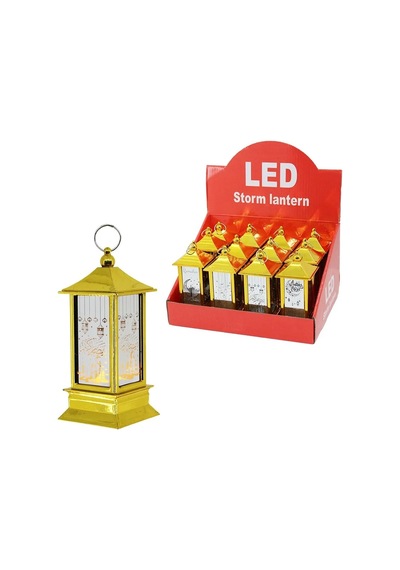 Lb 12 Adet Kare Kubbe Pilli Ramazan Led Işık Gold Çok Renkli