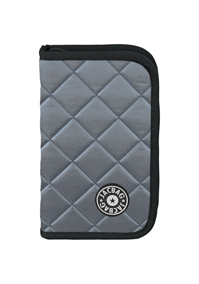 Jacbag Cover Soft-sert Kapaklı Ayraçlı Kapitone Kalem Kutusu Cover Soft-gri renkli