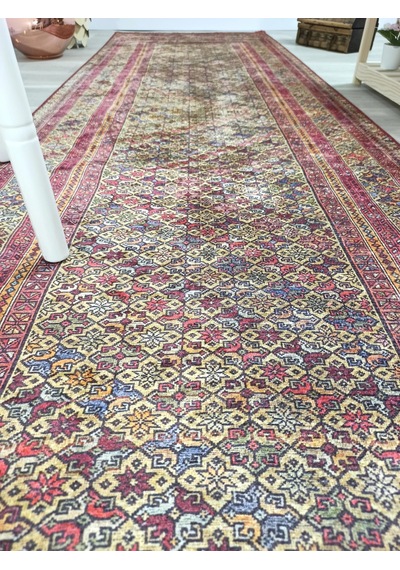 Klasik Kırmızı Ve Lacivert Çiçek Motifli Geleneksel Halı - 43ou Kırmızı - Beyaz