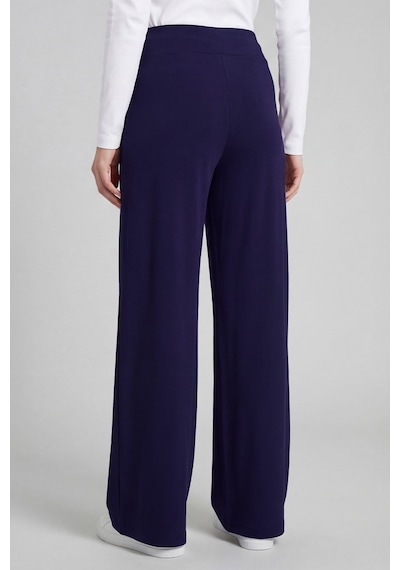 Koyu Mor Comfort Fit Geniş Paça Korsajlı Palazzo Kadın Pantolon - 94681