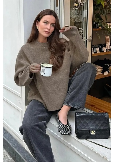 Flex Fashıon Kadın Vizon Oversize Triko Kazak - Yumuşak Dokulu Bisiklet Yaka Vizon - 730329404 Vizon - 730329404 Vizon Flex Fashıon Kadın Vizon Oversize Triko Kazak - Yumuşak Dokulu Bisiklet Yaka Vizon - 730329404 Vizon - 730329404 Vizon