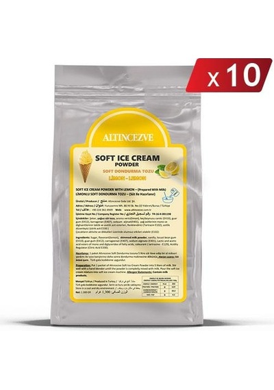 Altıncezve Soft Dondurma Tozu Limonlu 10 x 1300 G