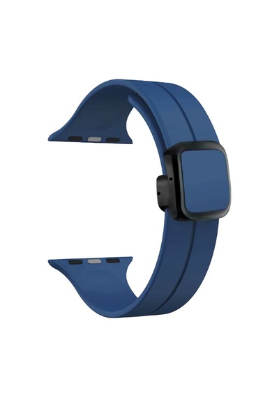 Piili Apple Watch Uyumlu 38 - 40 - 41 - 42 Mm Silicone Kayış Lacivert Apple Watch Uyumlu Kayışı Lacivert